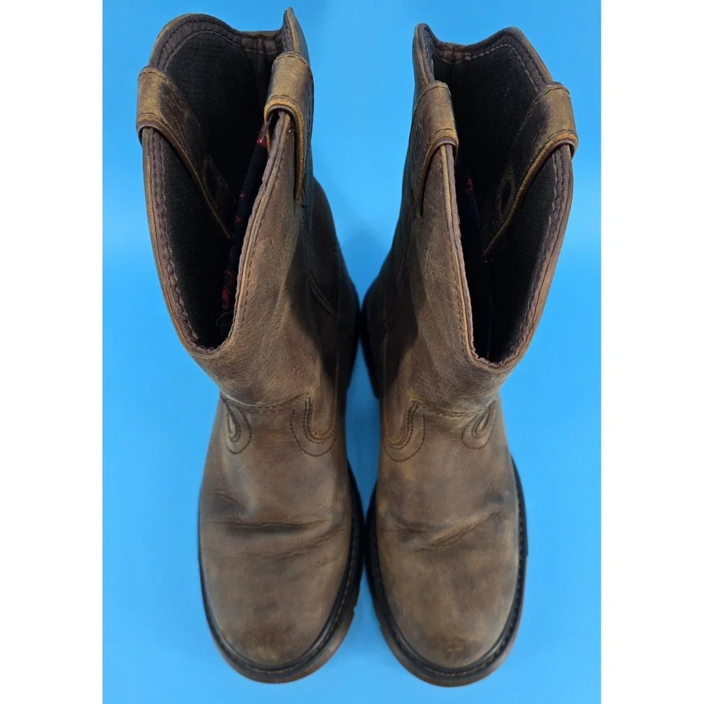 Rocky Kids Ride FLX Waterproof Western Boot Sz 5M Brown Leather Western Insulate